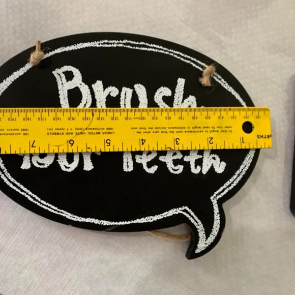 A set of 2 Black/White Chalk Bathroom Signs - Hobby Lobby - Picture 4 of 6